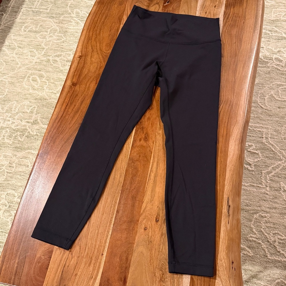 Lululemon Wunder Under Black High Waisted 7/8 Leggings Size 8